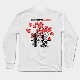 Red Flowers Long Sleeve T-Shirt